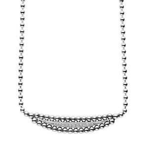 NWT $695 Lagos Diamond Bar Caviar Bead Necklace